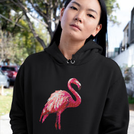 Sudadera Hoodie de las mujeres con flamencos tropicales imp