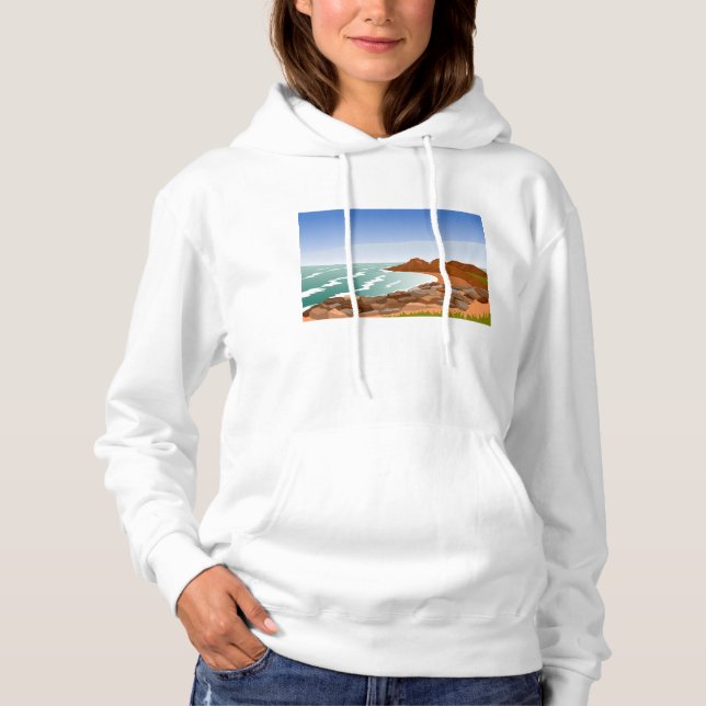 Sudadera Hoodie de las mujeres de la Costa Rocosa (Anverso)