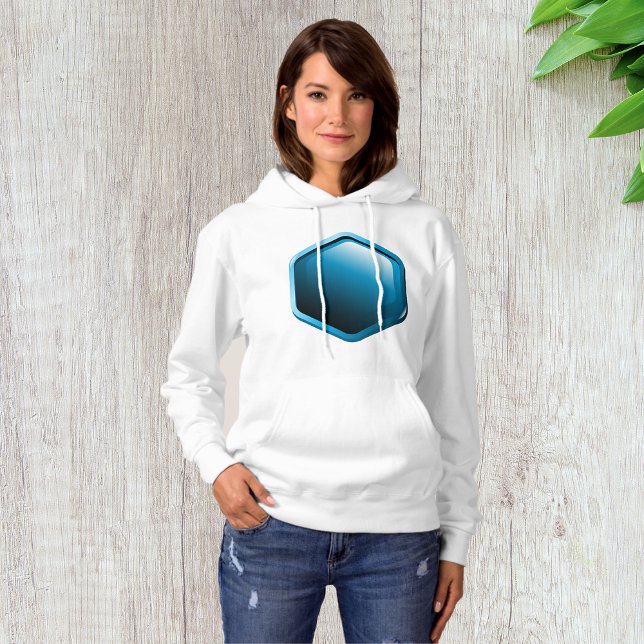 Sudadera Hoodie de las mujeres del hexágono azul (Subido por el creador)