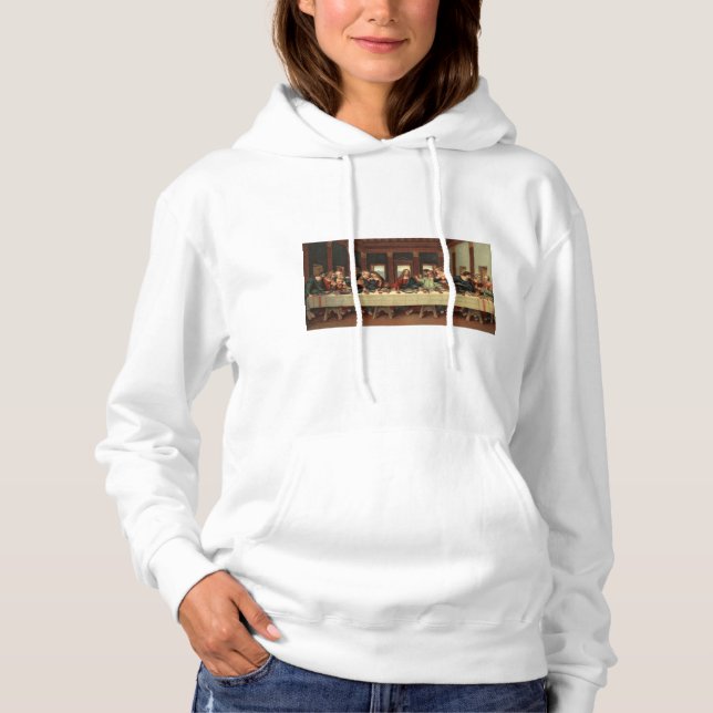 Sudadera Hoodie de las mujeres - Última cena Personalizar (Anverso)