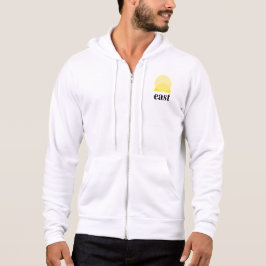 Sudadera Hoodie de látigo completo masculino en blanco