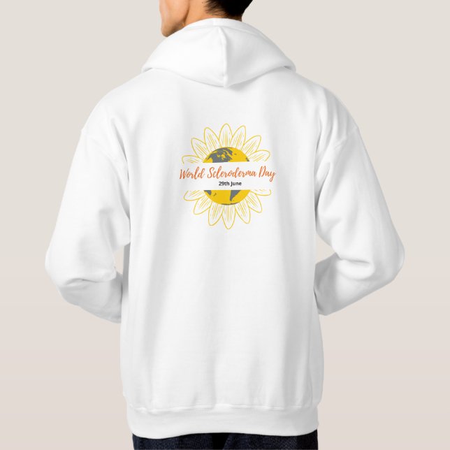 Sudadera Hoodie de los Hombres Blancos - Día Mundial de la  (Reverso)