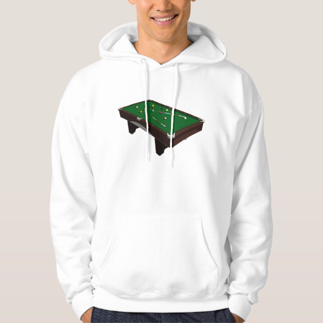 Sudadera Hoodie de los hombres de la mesa de billar (Anverso)