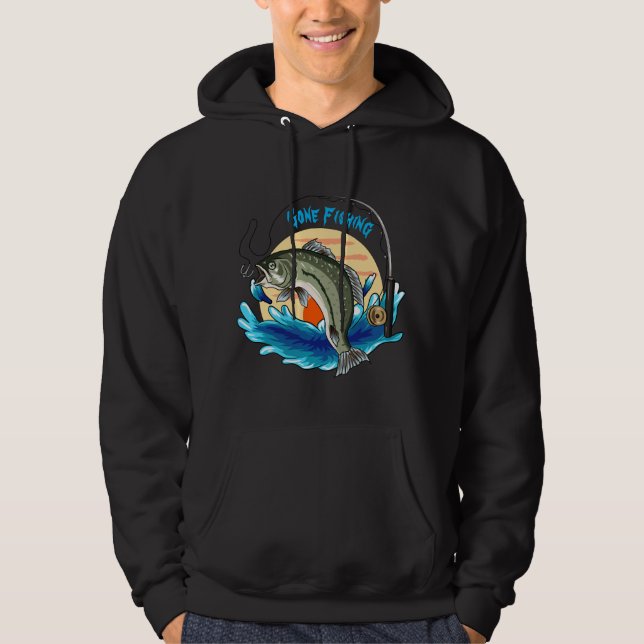 Sudadera Hoodie de los hombres de la pesca de extinción (Anverso)