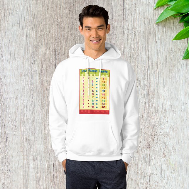 Sudadera Hoodie de los hombres de la tabla seis veces (Subido por el creador)