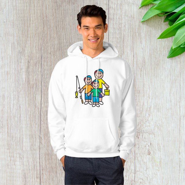 Sudadera Hoodie de los hombres de pesca de la familia (Subido por el creador)