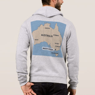Sudadera Hoodie de mapa de Australia vintage   Ba australia