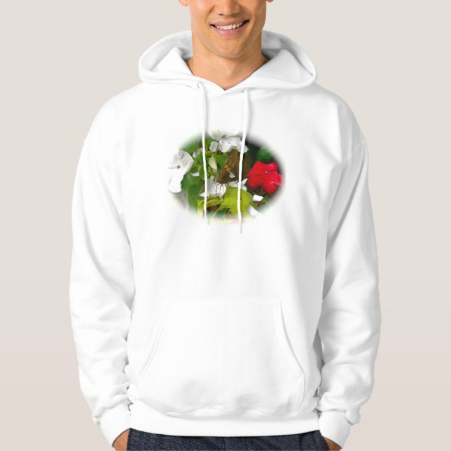 Sudadera Hoodie de mariposa de mariposa plateada (Anverso)