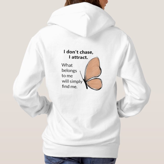 Sudadera Hoodie de mariposa de vibraciones positivas (Reverso)