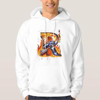 Sudadera Hoodie de motociclista "Flaming 'R'"