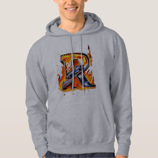 Sudadera Hoodie de motociclista "Flaming 'R'"