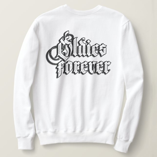 Sudadera Hoodie de nombre personalizado para mujeres mayore (Reverso del diseño)