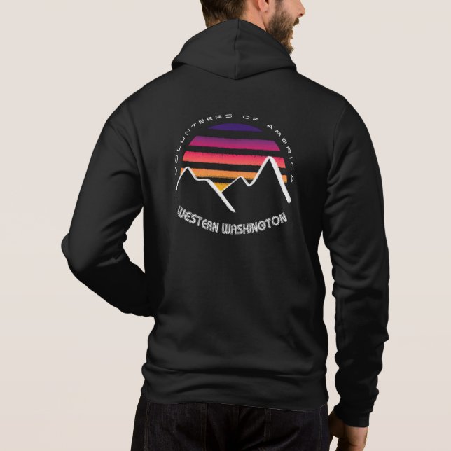 Sudadera Hoodie de onda de sintonía de VOAWW (Reverso)