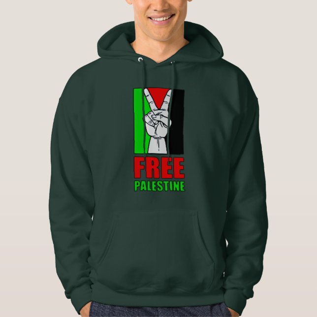 Sudadera Hoodie de Palestina Libre (Anverso)