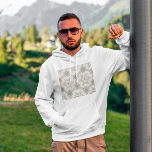 Sudadera Hoodie de patrón sin soldadura geométrica