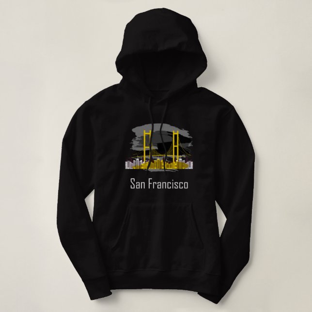 Sudadera Hoodie de San Francisco California Skyline Souveni (Diseño del anverso)