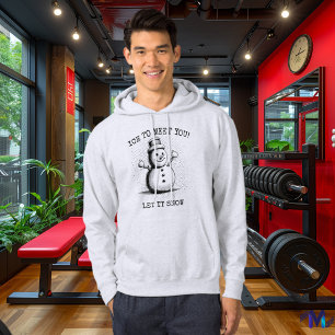 Sudadera Hoodie de Snowman vintage - Negro de semitono retr