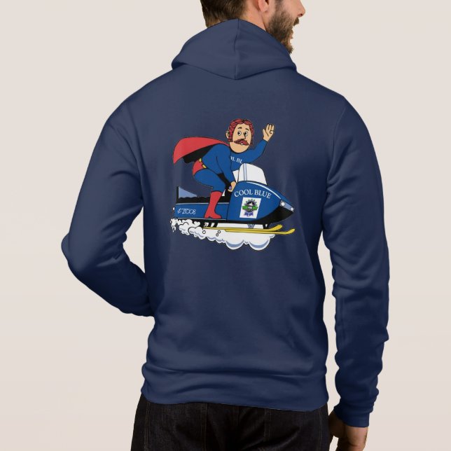 Sudadera Hoodie de Snowmobile del equipo de PBR (Reverso)