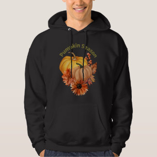 Sudadera Hoodie de temporada de calabaza con flores de otoñ