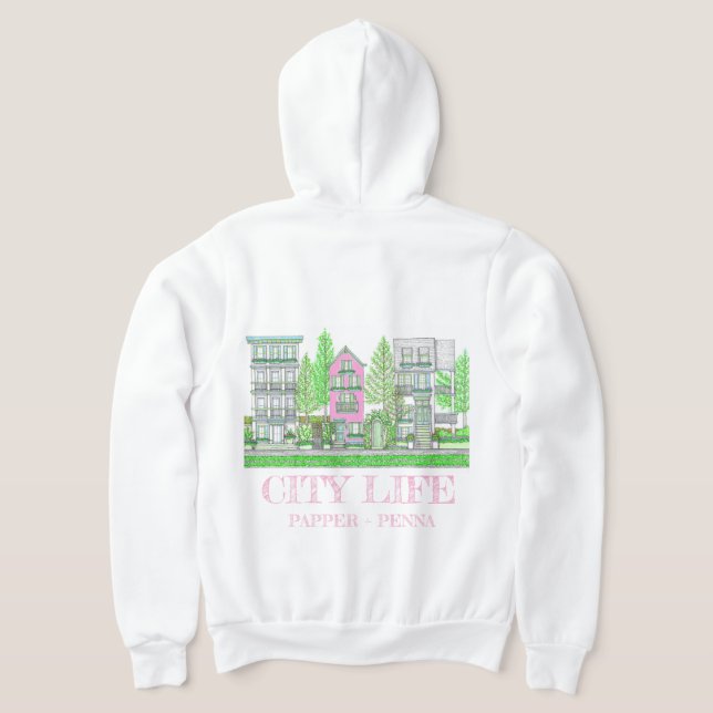 Sudadera Hoodie de vida rosada de Southern City (Distribución Reverso )