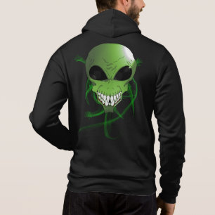 Sudadera Hoodie de zip completa de los hombres alienígenas 