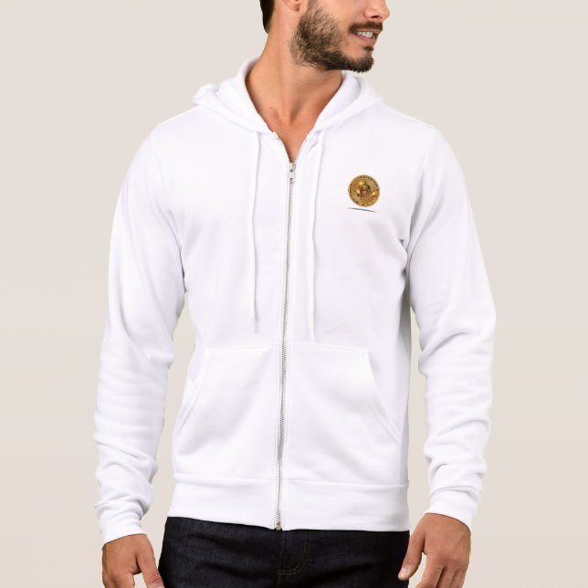 Sudadera Hoodie de zip completo de Blockchain (Anverso)