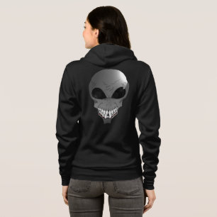 Sudadera Hoodie de zip de las mujeres alienígenas grises Be