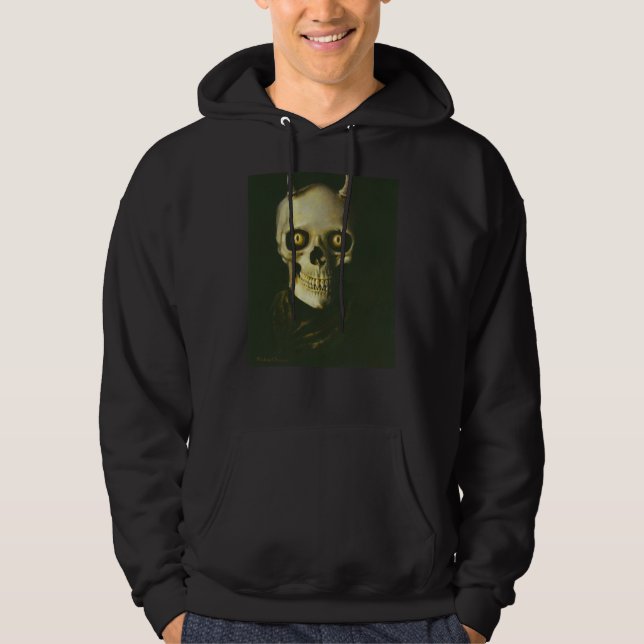 Sudadera Hoodie del cráneo del diablo gótico (Anverso)