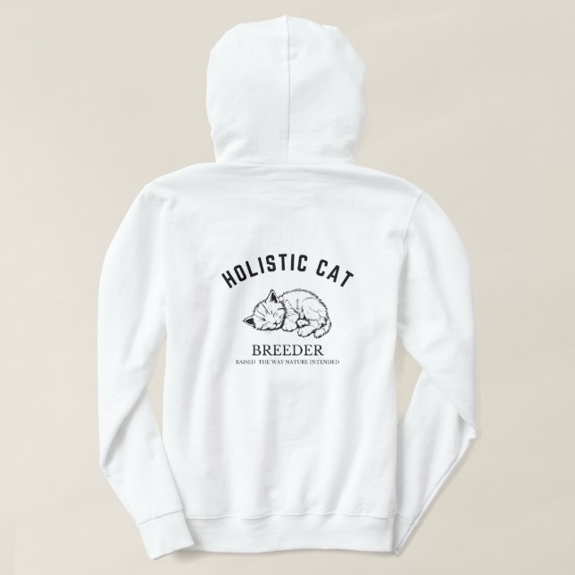 Sudadera Hoodie del Ganador del Gato Holístico - Unisex Hoo (Reverso del diseño)