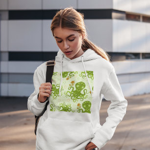 Sudadera Hoodie del pulpo verde