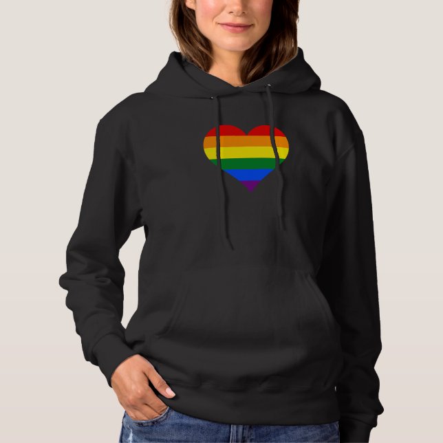 Sudadera Hoodie, el corazón del orgullo LGBT (Anverso)