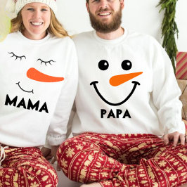 Sudadera Hoodie familiar personalizada de Snowman "PAPA"