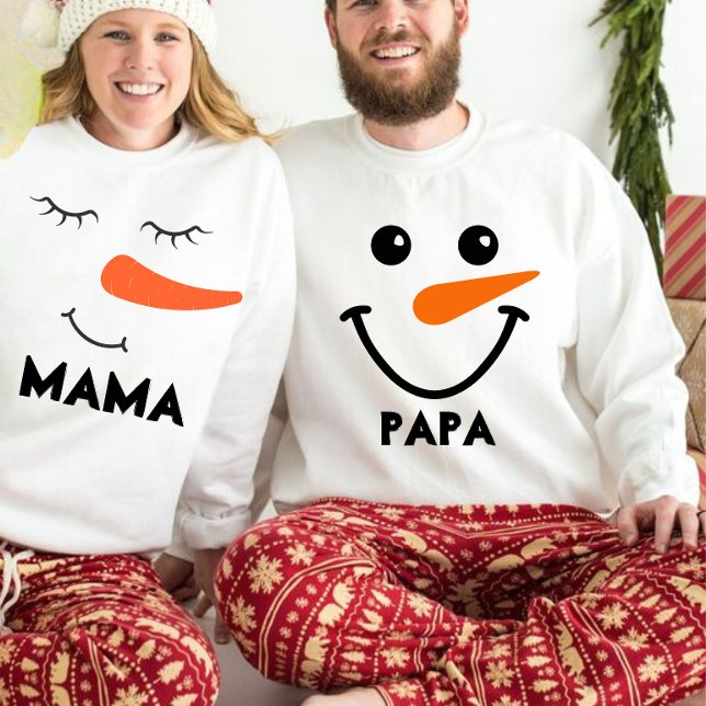 Sudadera Hoodie familiar personalizada de Snowman "PAPA" (Subido por el creador)