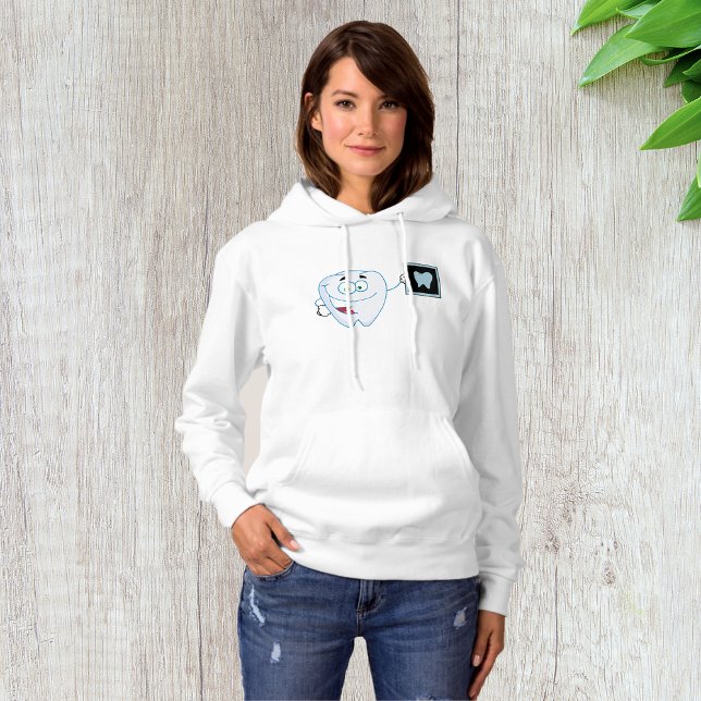 Sudadera Hoodie feliz de las mujeres con dientes blancos (Subido por el creador)
