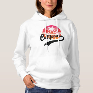 Sudadera Hoodie femenina de la Retro de California Blanca