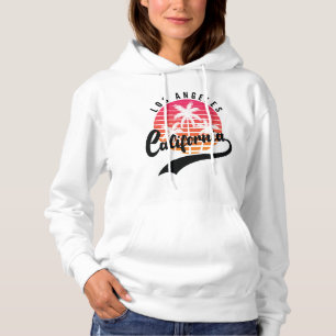 Sudadera Hoodie femenina retro blanca de Los Ángeles