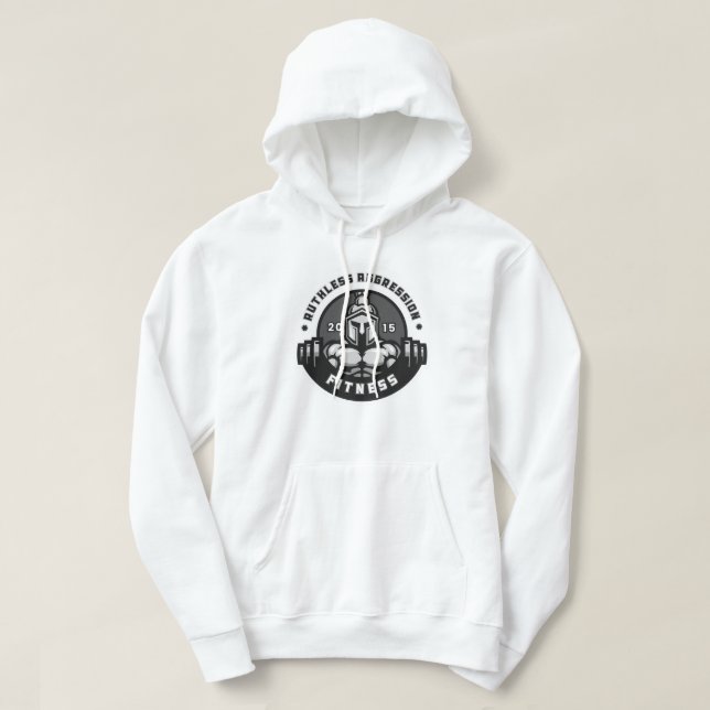 Sudadera Hoodie, gladiador de fitness de RA masculino (Diseño del anverso)