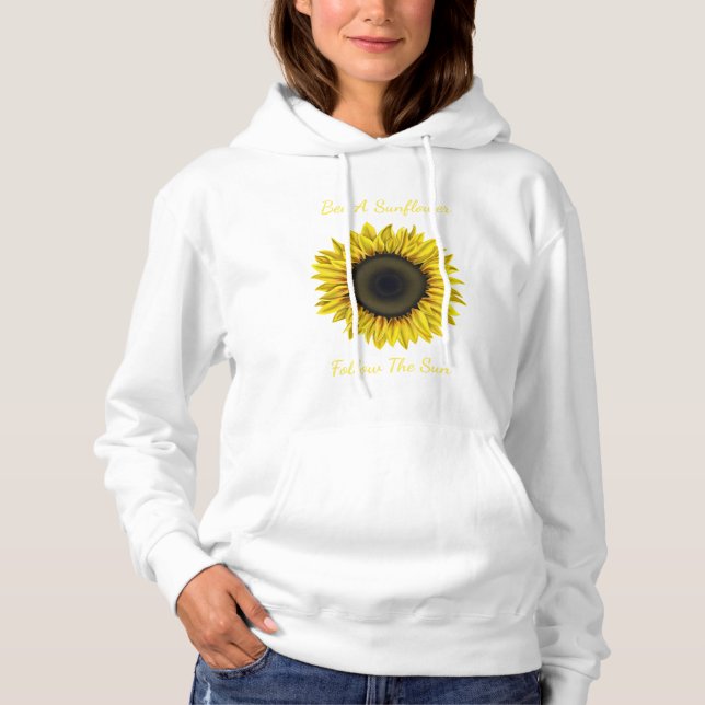 Sudadera Hoodie gráfico de arte girasol (Anverso)