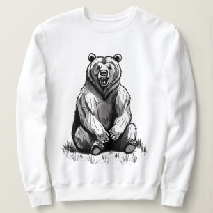 Sudadera Hoodie gráfico de oso de novedad, impresión en Gua