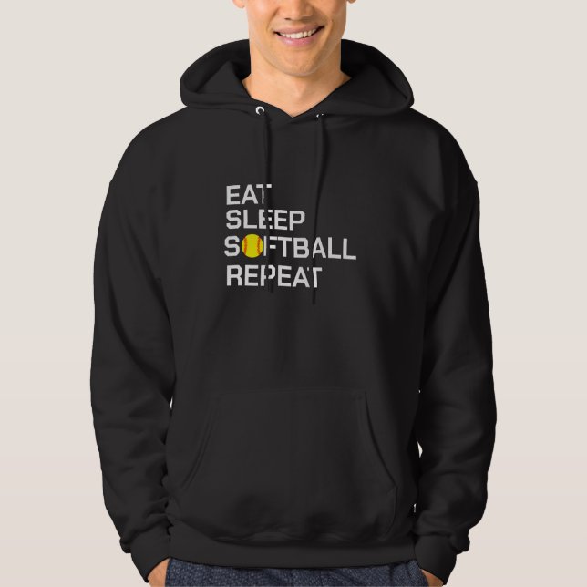 Sudadera Hoodie gráfico de personalizable Softball | Humor  (Anverso)