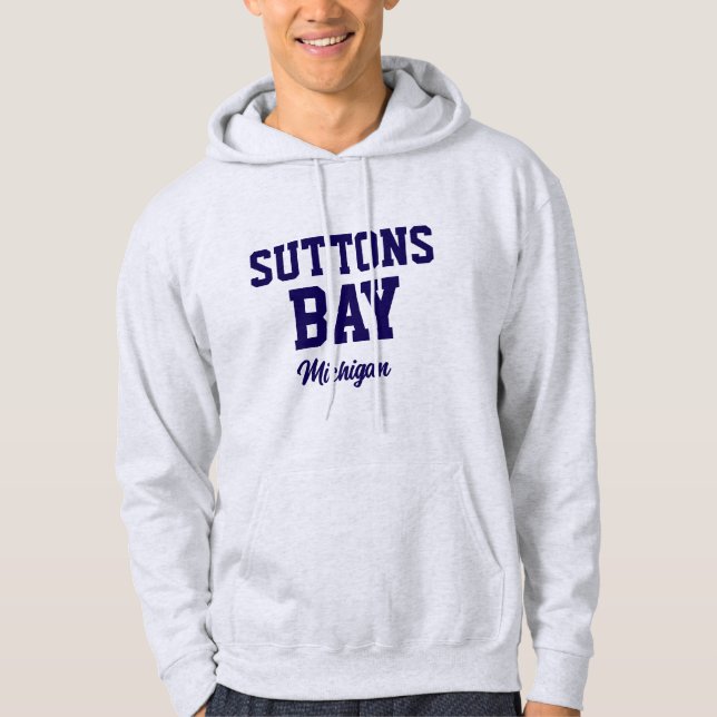 Sudadera Hoodie impreso de Sutton Bay Michigan (Anverso)
