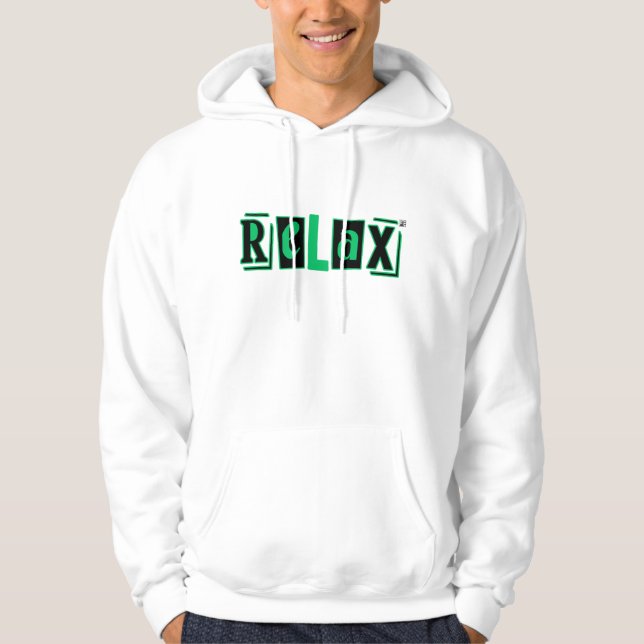 Sudadera Hoodie impreso : Relájate (Anverso)