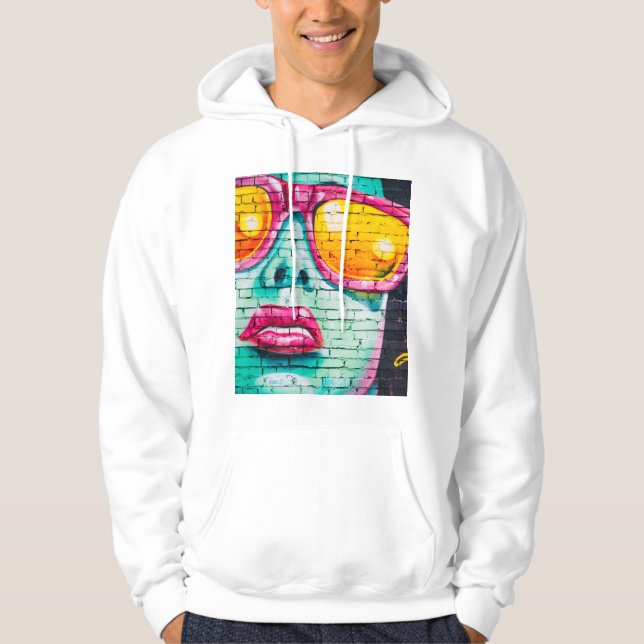 Sudadera Hoodie - Lipstick Urban Street Art (Anverso)