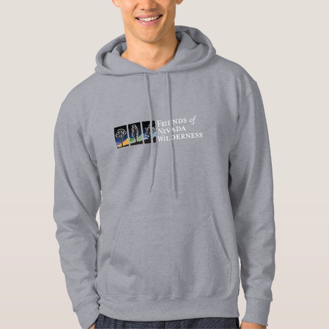 Sudadera Hoodie (Logotipo del cielo oscuro - blanco) (Anverso)