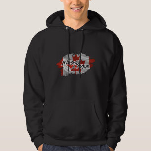 Sudadera Hoodie masculina "Fuerte y libre de Canadá"