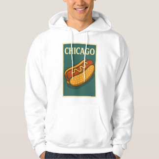 Sudadera Hoodie masculino con logo retro de hot dog
