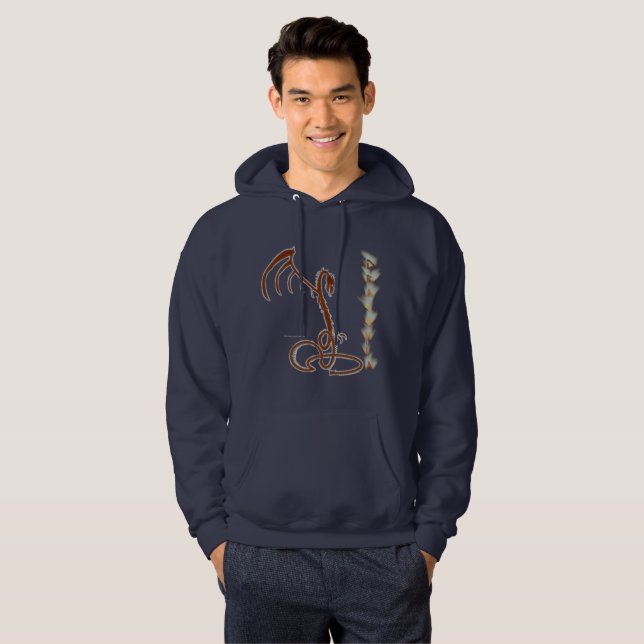 Sudadera Hoodie masculino de Draconia (Anverso completo)