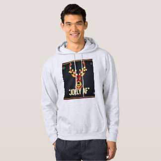 Sudadera Hoodie, Navidades de Unisex Jolly AF - reno neón