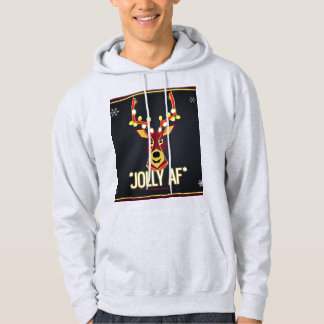 Sudadera Hoodie, Navidades de Unisex Jolly AF - reno neón