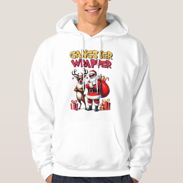 Sudadera Hoodie Navidades divertidos - Gangster Wrapper San (Anverso)